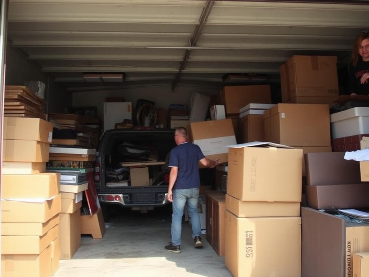 Garage cleanout in progress